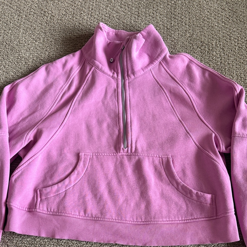 Lululemon Pink Scuba Funnel Neck  Hapf-Zip Pullover (M/L)